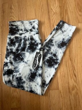 Women’s Splash Bottoms Tie-Dye High-Rise Leggings - Black & White - XL